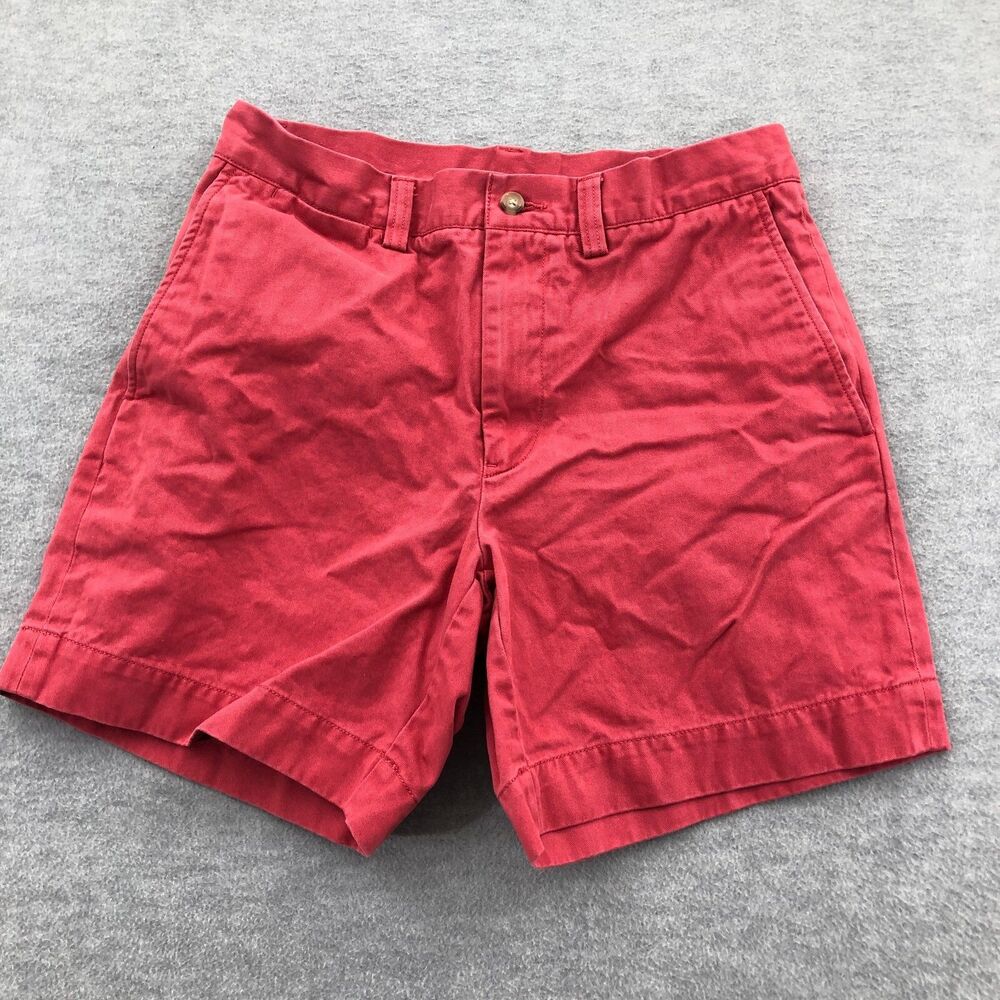 Polo Ralph Lauren Shorts Men Size 29 Classic Fit 6" Flat Front Chino Pink Cotton